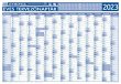 Éves tervező és projekt naptár kétoldalas fémléces kék színű filctollal 70x100 cm (2023) évi Stiefel (2023)