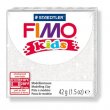 Gyurma 42g égethető Fimo Kids glitteres fehér