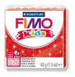 Gyurma 42g égethető Fimo Kids glitteres piros