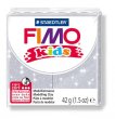 Gyurma 42g égethető Fimo Kids glitteres ezüst