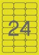 Etikett 64x33,9mm színes kerekített sarkú Apli neon sárga 480 etikett/csomag