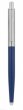 Golyóstoll 0,24mm nyomógombos ezüst színű klip kék tolltest Zebra 901 kék