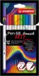 Rostirón készlet Stabilo Pen 68 brush ARTY 10 különböző szín