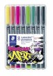 Alkoholos marker kszlet Staedtler Lumocolor Permanent ART 31 8 klnbz szn s vastagsg