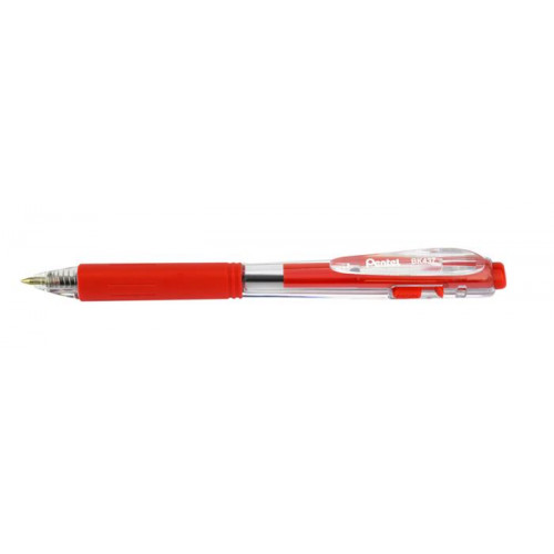 Pentel Golyóstoll 0,35mm nyomógombosBK437 piros