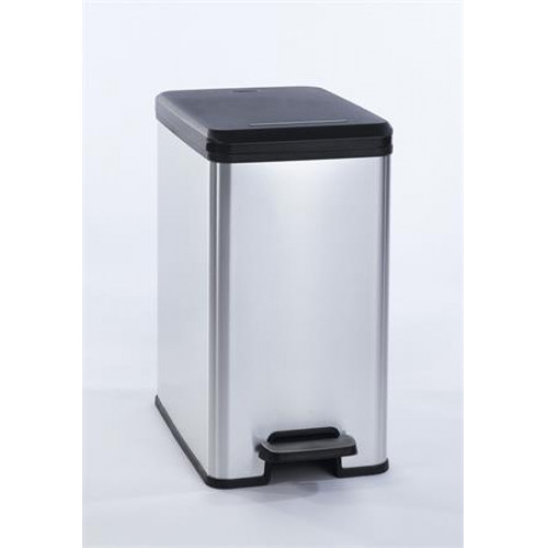 Curver Pedálos szemetes 25lSlim Bin fekete-ezüst