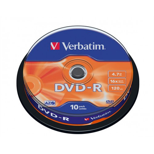 DVD-R lemez AZO 4,7GB 16x hengeren Verbatim