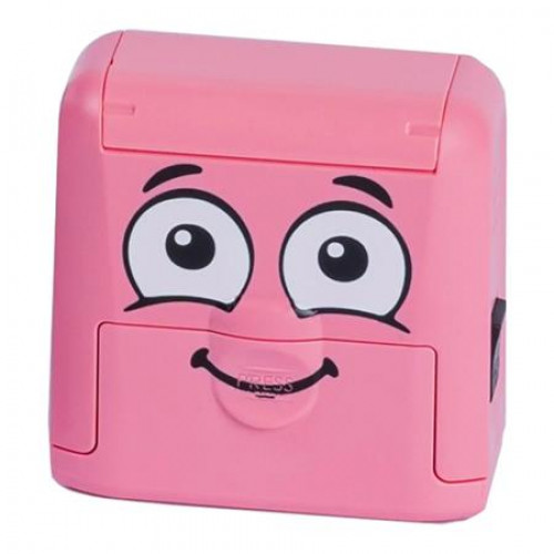 Colop Bélyegző textilhez kirakósMarky pink ház fekete párnával