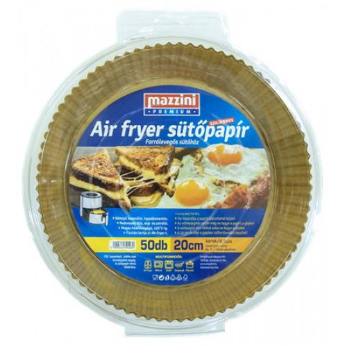 Mazzini Sütőpapír szilikonos Air Fryer készülékhez kerek 20cm 50dbPremium