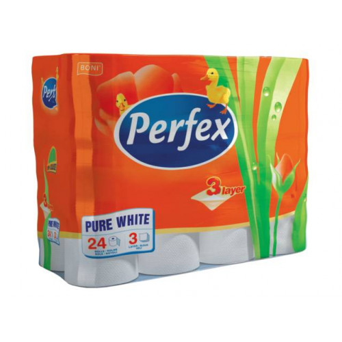 Perfex Toalettpapír 3 rétegű 24 tekercses 