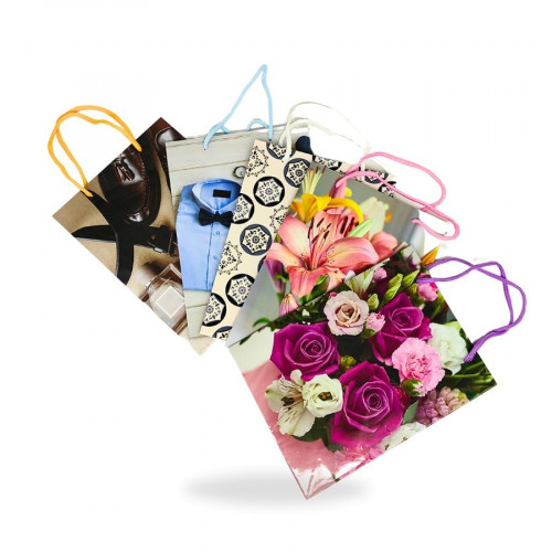 Ajándéktasak óriás álló lakk vegyes minta 290x430x130mm