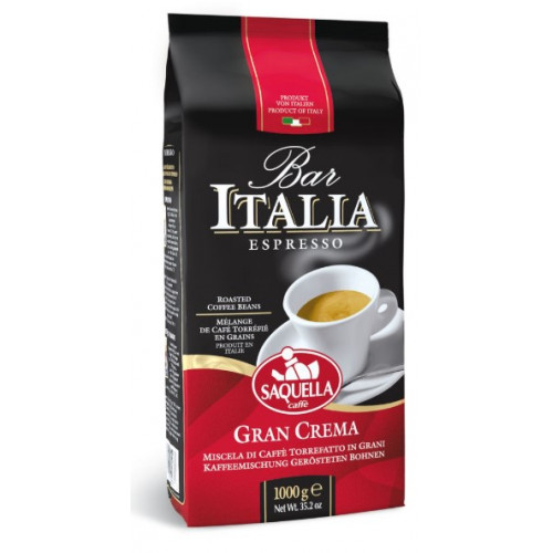 Bar Italia Kávé pörkölt szemes 1000g Saquella Gran Crema