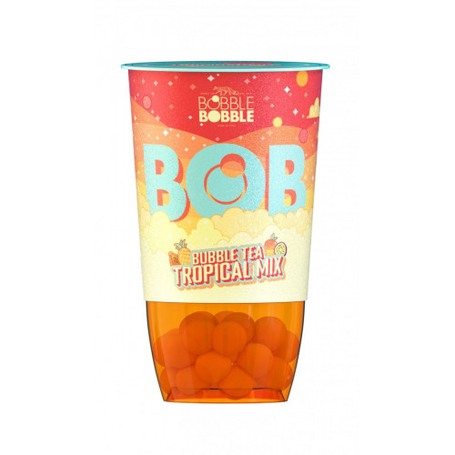 BOB Bubble tea 0.36l Tropical Mix trópusi gyümölcsös fekete tea, mangóoával