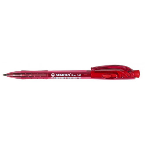 Stabilo Golyóstoll 0,38mm nyomógombosLiner 308 piros