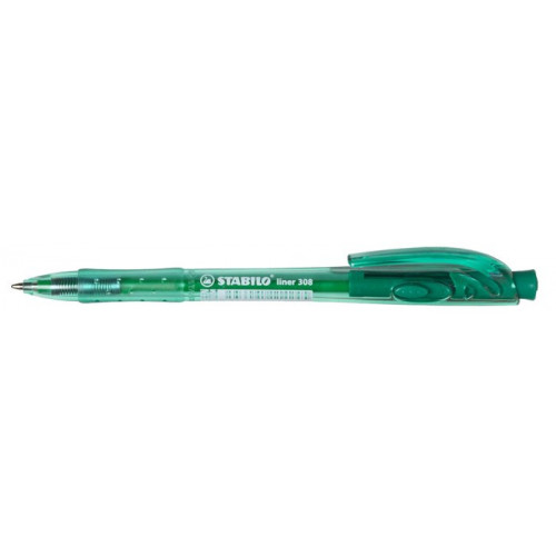 Stabilo Golyóstoll 0,38mm nyomógombosLiner 308 zöld