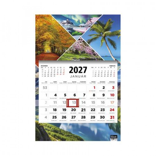 Toptimer Naptár speditőr három hónapos egy tömbös Évszakok (2027)