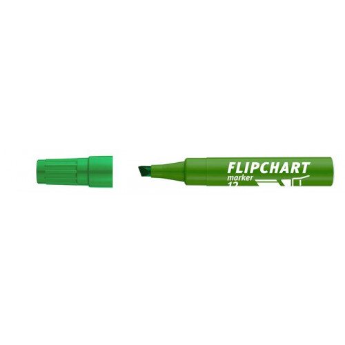 Flipchart marker 1-4mm vágott Ico Artip 12 zöld