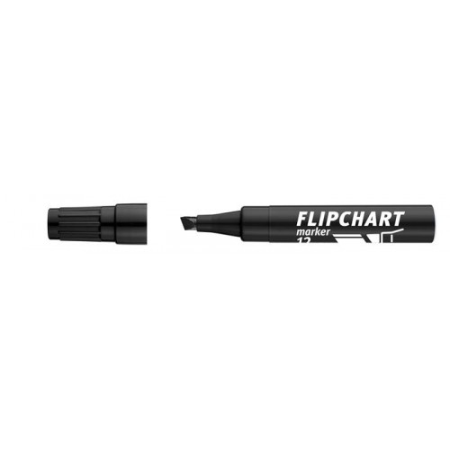 Flipchart marker 1-4mm vágott Ico Artip 12 fekete