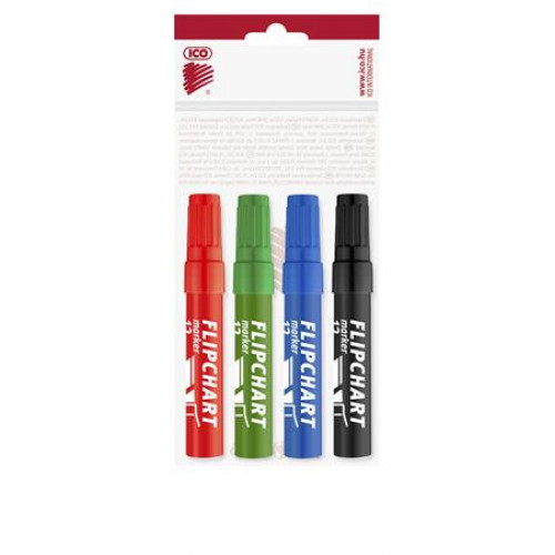 Flipchart marker készlet 1-4mm vágott Ico Artip 12 4 szín