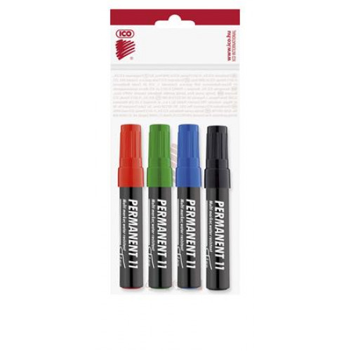 Alkoholos marker készlet 1-3mm kúpos Ico Permanent 11 4 szín