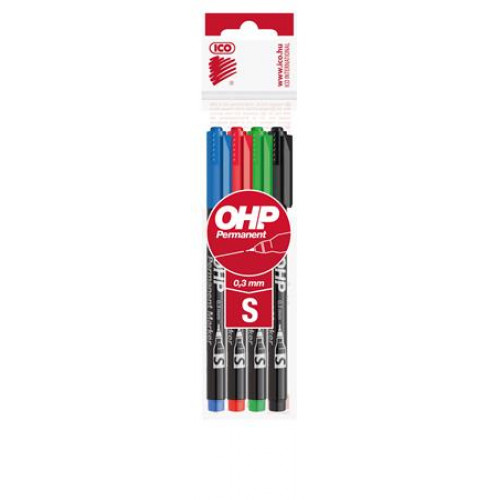Alkoholos marker készlet OHP 0,3mm S Ico 4 különböző szín