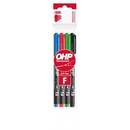 Alkoholos marker készlet OHP 0,5mm F Ico 4 különböző szín