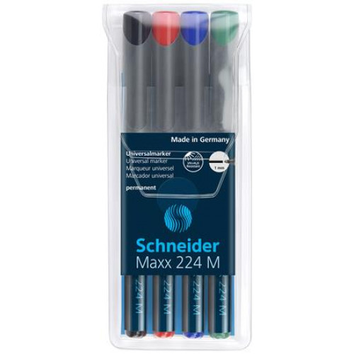 Alkoholos marker készlet OHP 1mm Schneider Maxx 224 M 4 szín