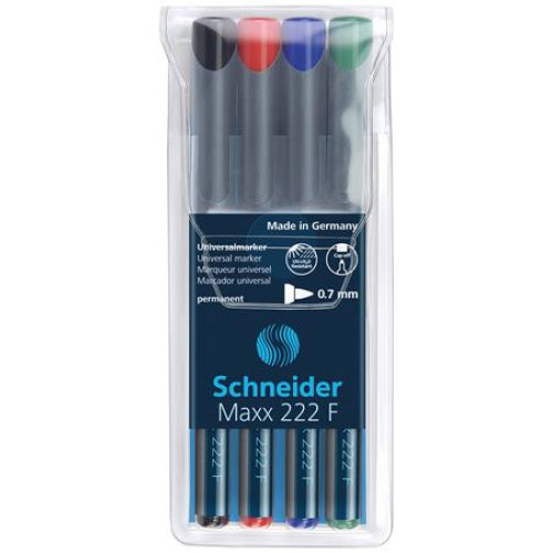 Alkoholos marker készlet OHP 0,7mm Schneider Maxx 222 F 4 szín