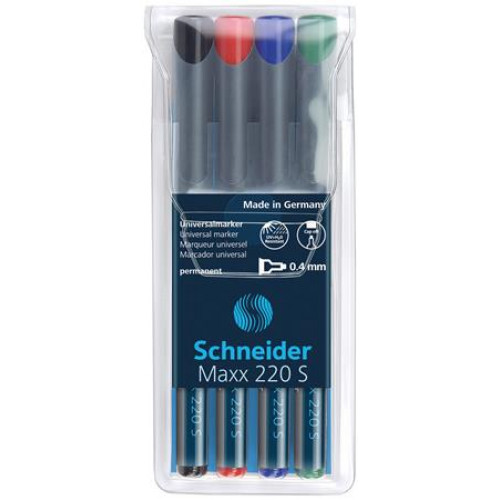 Alkoholos marker készlet OHP 0,4mm Schneider Maxx 220 S 4 szín