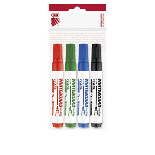 Tábla- és flipchart marker készlet 1-3mm kúpos Ico Plan 11 XXL 4 szín