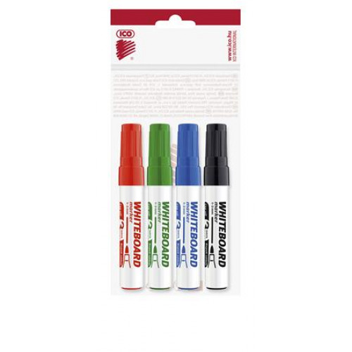Tábla- és flipchart marker készlet 1-3mm kúpos Ico Plan 4 szín