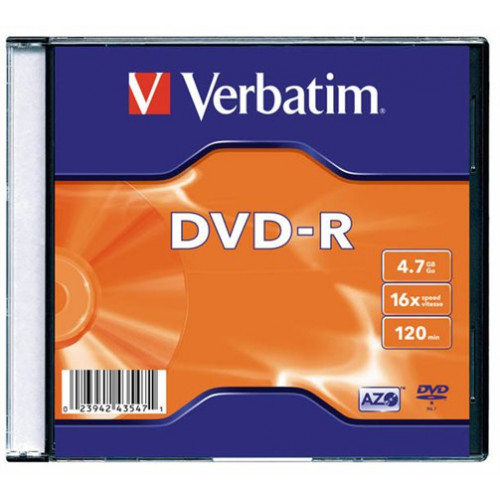 DVD-R lemez AZO 4,7GB 16x vékony tok Verbatim