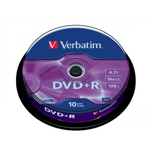 DVD+R lemez AZO 4,7GB 16x hengeren Verbatim