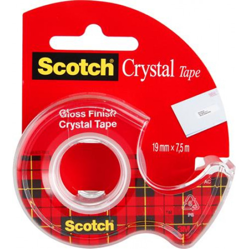 Ragasztószalag adagolón 19mmx7,5m 3M Scotch Crystal