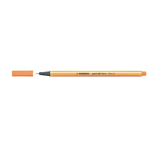 Tűfilc 0,4mm Stabilo Point 88 neon narancssárga