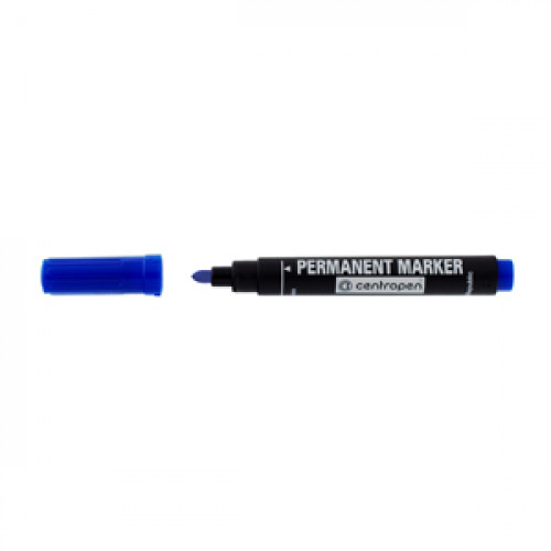 Alkoholos marker vastag tolltest kerek végű kék Centropen 8566