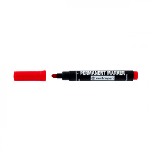 Alkoholos marker vastag tolltest kerek végű piros Centropen 8566
