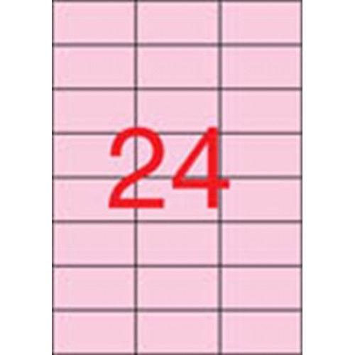 Etikett 70x37mm színes Apli pasztell rózsaszín 480 etikett/csomag