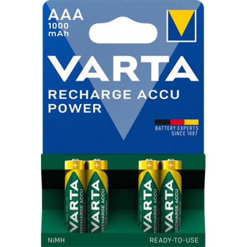 Tölthető elem AAA mikro 4x1000mAh Varta Power