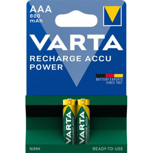Tölthető elem AAA mikro 2x800mAh előtöltött Varta Power