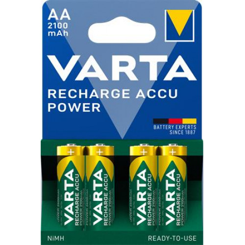 Tölthető elem AA ceruza 4x2100mAh előtöltött Varta Power