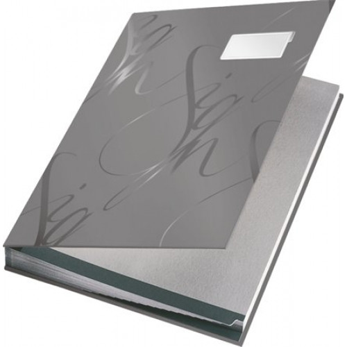 Leitz Aláírókönyv A4 18 részes kartonDesign szürke