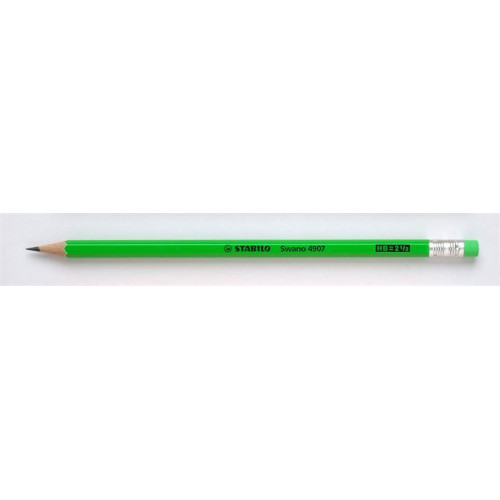Grafitceruza radírral HB hatszögletű Stabilo Swano Neon zöld
