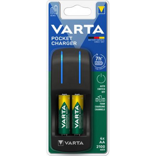 Elemtöltő AA ceruza/AAA mikro 4x2100mAh AA Varta Pocket