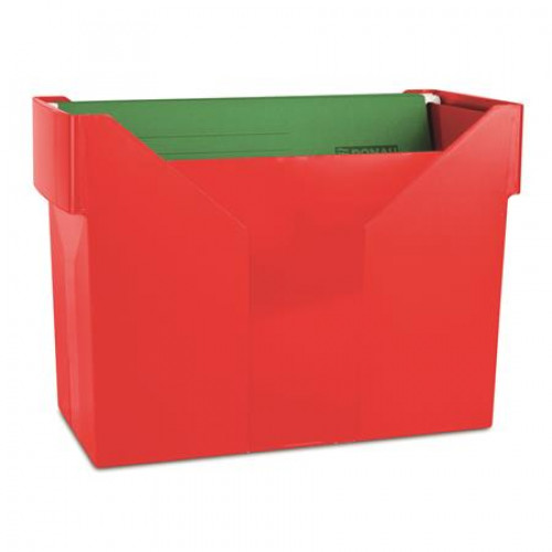 Függőmappa tároló műanyag 5db függőmappával Donau piros