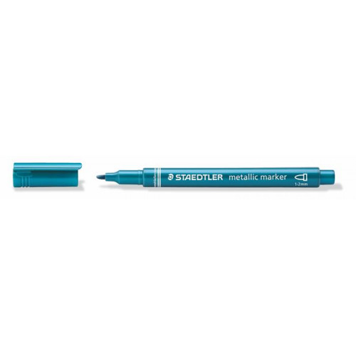 Dekormarker 1-2mm kúpos Staedtler metálkék