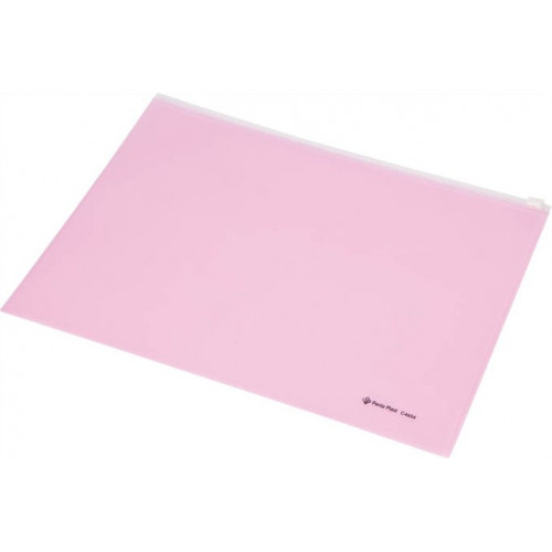 Irattartó tasak A4 PP cipzáras Panta Plast pasztell rózsaszín