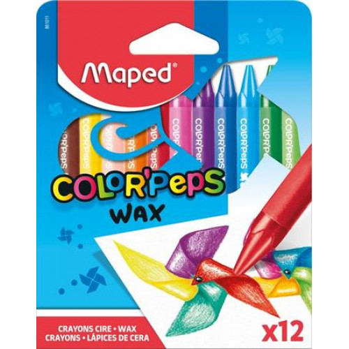 Zsírkréta Maped Color Peps Wax 12 különböző szín