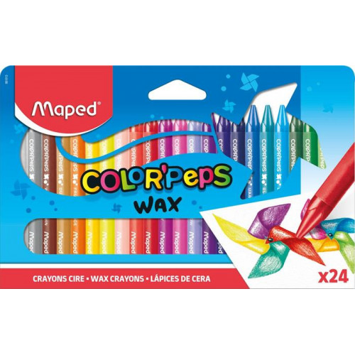 Zsírkréta Maped Color Peps Wax 24 különböző szín