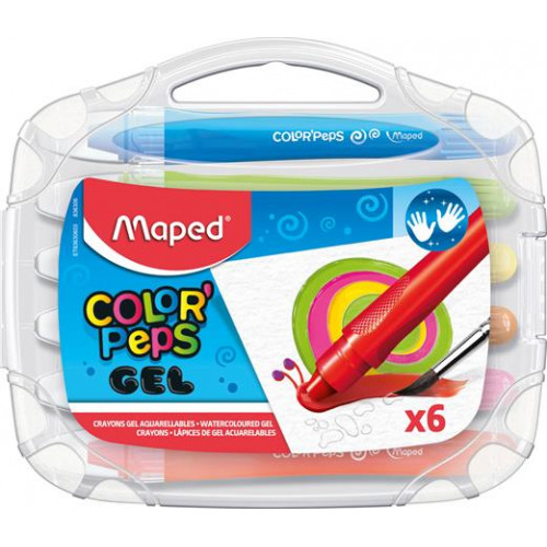 Zsírkréta kitekerhető Maped Color Peps GEL 6 különböző szín